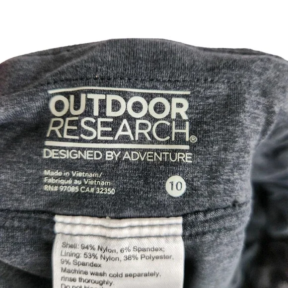 Outdoor Research Zendo Travel Skort Black Gray Women's Size 10 - Picture 5 of 9